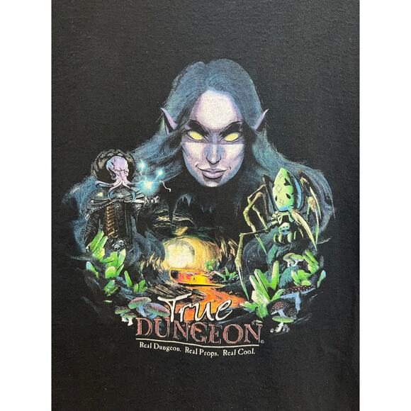 Vintage True Dungeon Shirt Real Props Cool Volunteer Dragon Game Gaming Large - Picture 2 of 10
